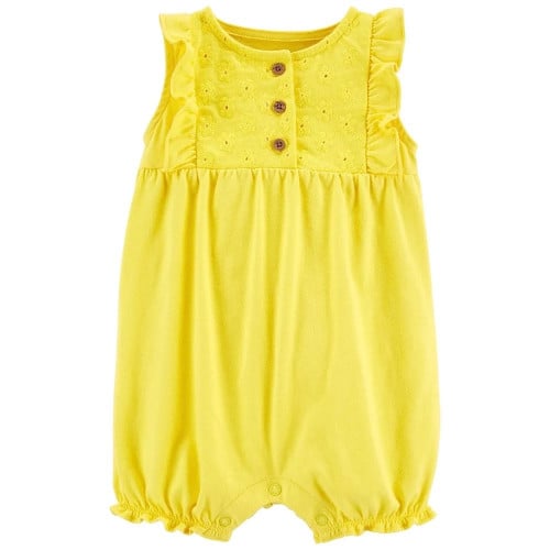 رومبر بناتي أصفر ماركة كارترز بتفاصيل كشكشة