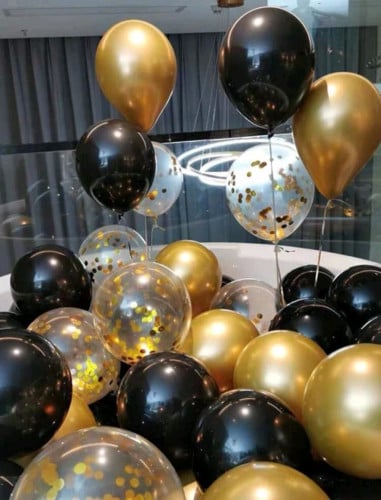 بالونات - تخرج - ذهبي وأسود - 30 حبة