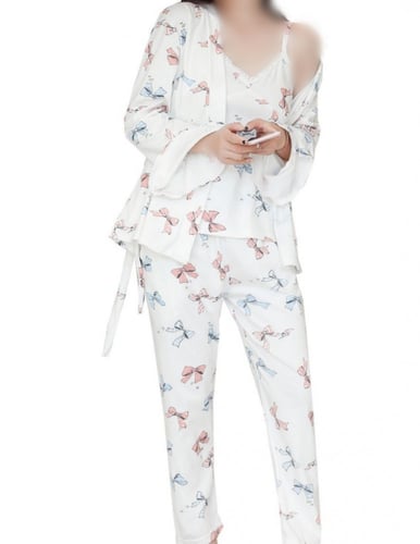 طقم 3 قطع بيجامة نسائي