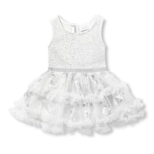 فستان فراشة فضية ماركة the children's place