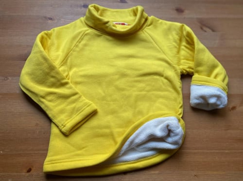 بلوزة كم طويل مبطنة - أصفر