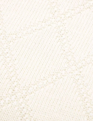 لفة مواليد شتوية - أبيض - 70*90 سم