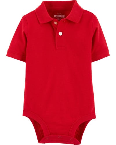 شباح بولو ولادي ماركة أوشكوش - أحمر