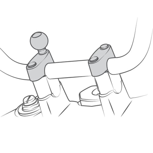 رام قاعدة رمانة مفتوحة مقاس B مع مسمار قطر 8ملم تت...