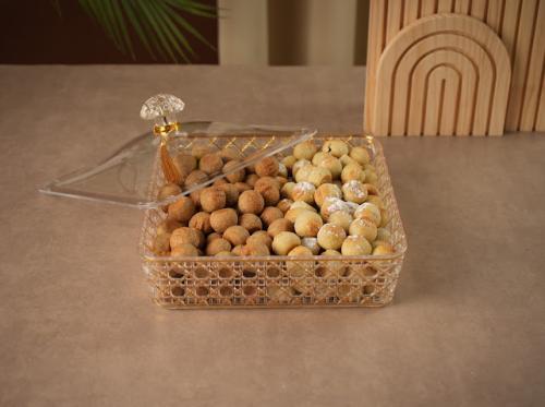 صحن اكريلك صغير ذهبي 22سم