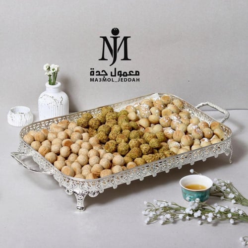 صحن فضي مناسبات وسط