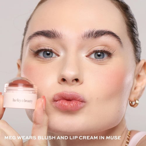 بلاشر و احمر شفاه - Lucky Beauty Blush & Lip Cream...