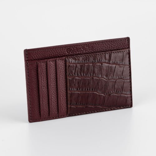 محفظة جلد لون أحمر