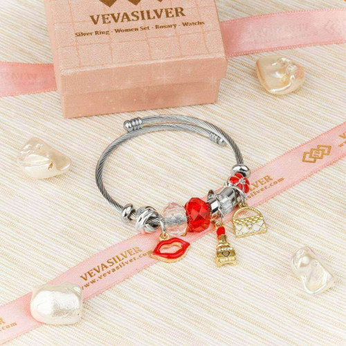 اسوارة ستانلس احمر