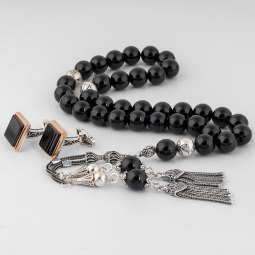 طقم اونكس اسود مربع