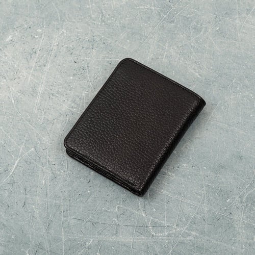 محفظة جلد لون أسود