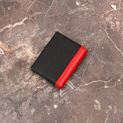 محفظة جلد طبيعي للبطاقات