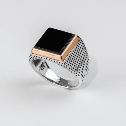 خاتم وكبك اونكس مربع