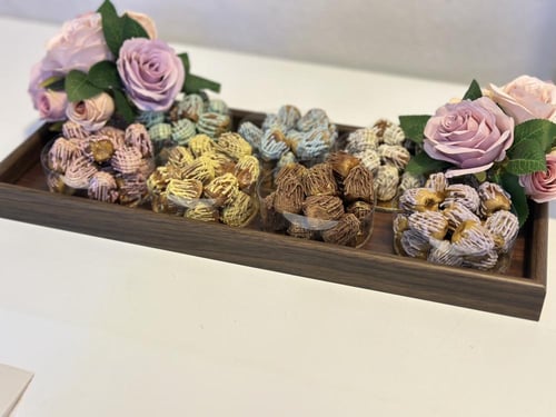 صينية تمر سكري ميني محشي فيها اكثر من 100حبة