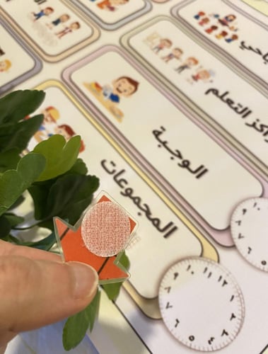 لوحة فترات البرنامج اليومي في بنان الطفولة