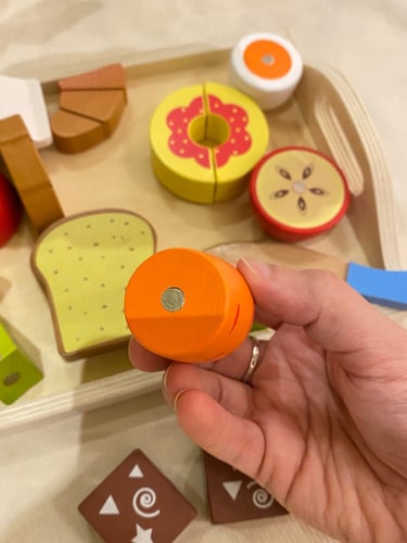 صينية اطعمة التقطيع الخشبية مناسبة للعب الدرامي وا...