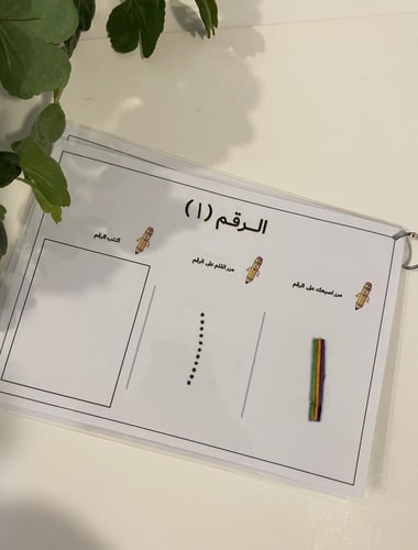 وسيلة تعليمية محسوس وشبه محسوس للارقام العربية