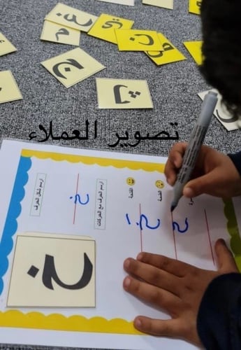 سبورة الحروف العربية تناسب ركن القراءة والكتابة طب...