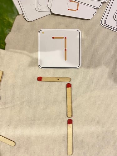 لعبة إدراكية اعواد الثقاب ( 20 عود ثقاب + 30 بطاقة...