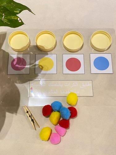 تصنيف الألوان ( قاعدة بلاستيكية مقاس a4 مزودة بأرب...