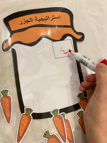 استراتيجية الجزر للعدد ومدلوله ( بطاقة قاعدة مقاس...