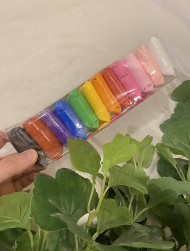 مجموعة صلصال super clay يحتوي 12 قطعة صلصال ملون