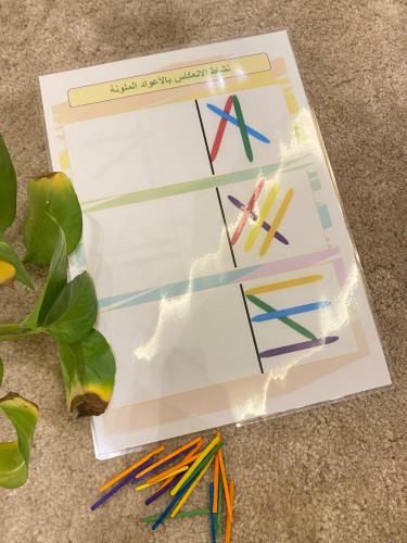 لوحة مفهوم الانعكاس لتنمية المهارات الادراكية والب...