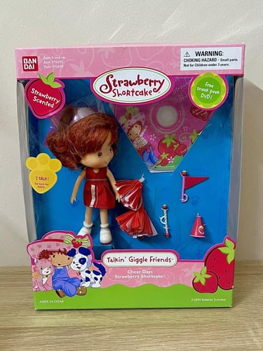 نادر جدا/دمية شخصية ستروبيري شورت كيك فتاة التشجيع...