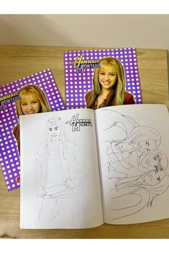 نادر/كتب تلوين هانا مونتانا+ستيكرز "3كتب"
