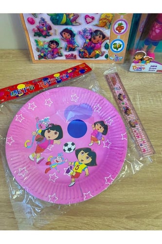 مجموعة مغامرات دورا (دمية دورا،اطباق الحفلات من دو...