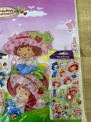 نادر جدا / مجموعة ملصقات ستروبيري شورت كيك2003(ملص...