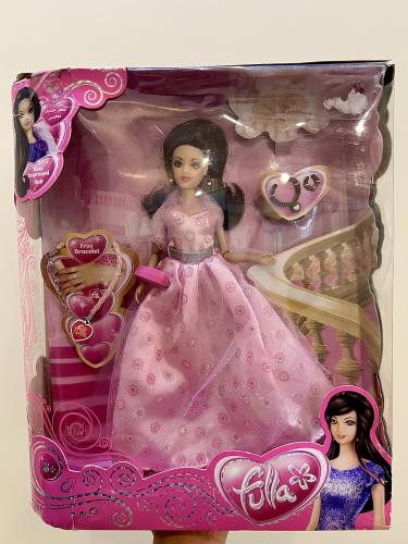 نادر/ دمية فلة ملابس الحفلة مع اسوارة فلة"اللون ال...