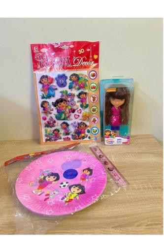 مجموعة مغامرات دورا (دمية دورا،اطباق الحفلات من دو...