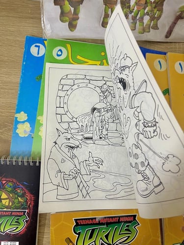 نادر جدا/ مجموعة سلاحف النينجا (كتب تلوين إصدارات...