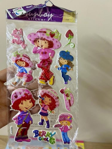 نادر جدا / مجموعة ملصقات ستروبيري شورت كيك2003(ملص...