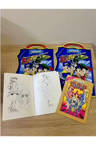 نادر جدا/مجموعة كتب تلوين سابق ولاحق+يوغي يو