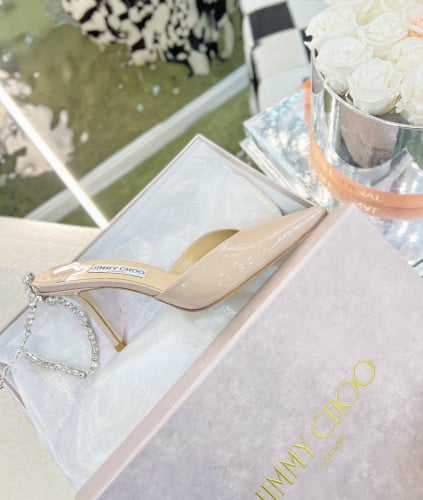 كعب جيمي شوو نود لامع- Jimmy Choo