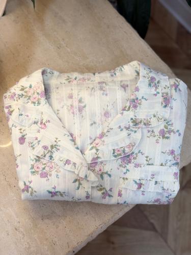 بيجاما قطن - mauve floral