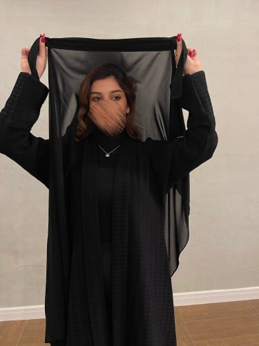 طرحة ربط أسود