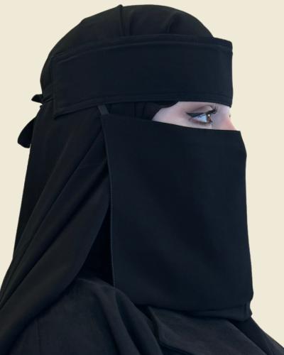 نقاب قصير مغاط ربط