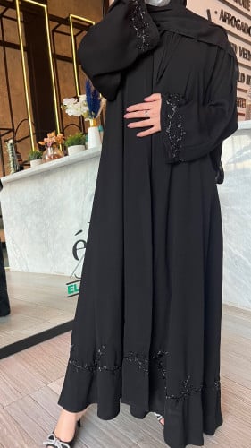 عبايه كريب كلوش شك فالكم والاسفل