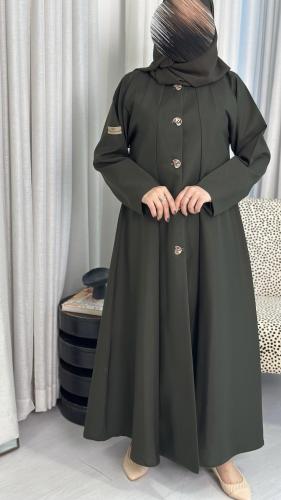 قماش كتان انيق ساده بأزرار انيقة عمليه