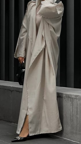 عباية لينن نص بشت ناعمه