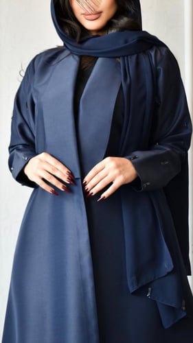 عباية تفته بياقه فصوص كريستال فالاكمام