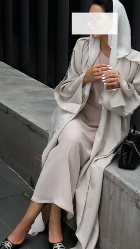 عباية لينن نص بشت ناعمه