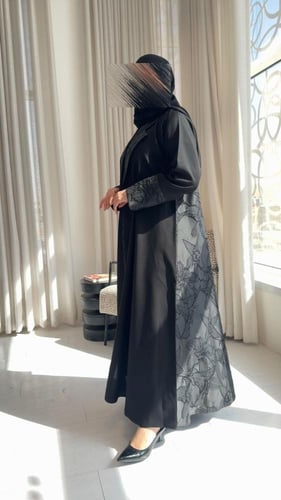 عباية كتان الخلف مشجر تفتة