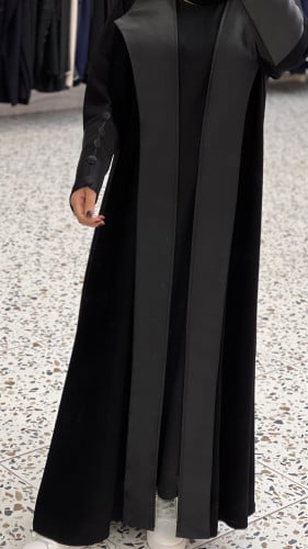 عباية كريب اندونيسي بياقه واكمام تفته