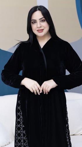 مخمل مطرز قصه كلوش