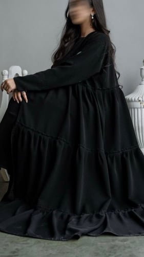 عباية كريب باربي كلوش كسرات طبقات