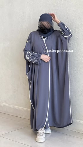 ننص بشت قماش الجوهرة بتطريز انيق